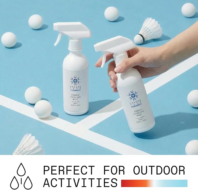 Fabric Cooling Spray powered by Freeze Tech – Alcohol-Free Fabric Mist for Clothes and Sportswear – Lightweight Quick-Dry Formula with Mint Scent (10oz / 300mL)