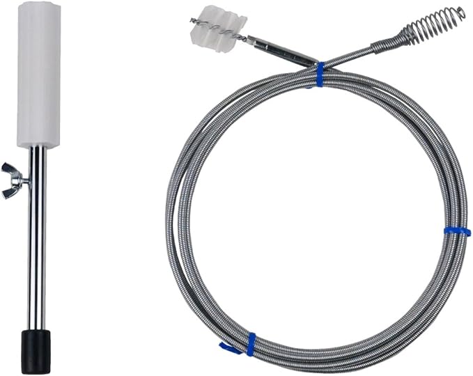 Kakudai 6048 Pipe Cleaner with Brush 9.8 ft (3 m) for Cleaning Drain Pipes