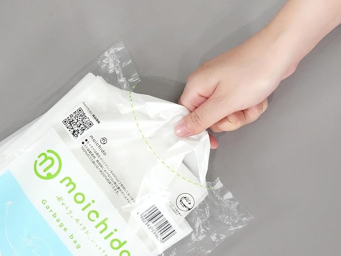 Nippon Sanipac Moichido Moist Trash Bags Translucent 3.9 gal (15 L) Shakaka Material 50 Sheets Height 19.7 x Width 17.7 inches (50 x 45 cm) Thickness 0.0005 inches (0.0