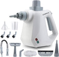 Handheld Pressurized Steam Cleaner with 11 Attachments – Portable Multi-Surface Steamer for Home Mattress Floors Couch Windows Upholstery Car and Grout – Deep Cleaning &amp Stain Removal(White