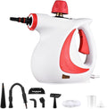 Steam Cleaner Handheld High Pressure Steamer for Home Use Multi-Surface Cleaning for Kitchen Bathroom Upholstery and Car Interior Saker Plus Steam Cleaner Best Steam Cleaners for Home Use (red)