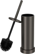 Toilet Brush and Holder Set: 304 Stainless Steel Heavy Duty Toilet Bowl Brush and Holder with Removable Inner Bowl and Splash Protection Long Handle Bathroom Cleaning Tool