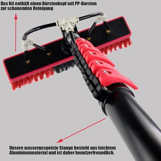Cleaning Photovoltaic and Solar PanelsWindow CleanGlass Wall Cleaning3.6-11m Washing Set Equipment Extension Pole Cleaning for Trucks Windows for Photovoltaic Panel Cleaning Trucks (24FT/