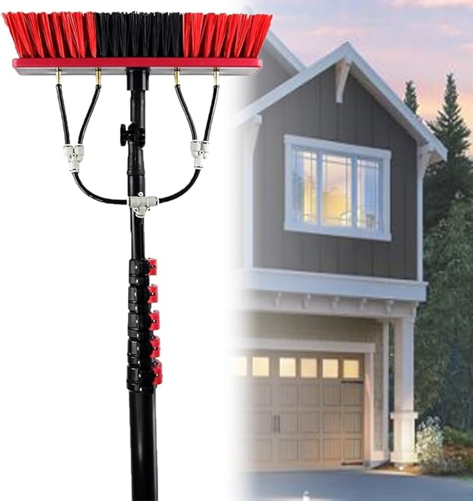 10.8M Telescopic Cleaning Pole Window Cleaning Equipment with Cleaning Tools Indoor and Outdoor High-Level Glass Cleaning Tools.7.2m/24ft