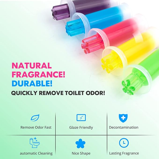 Toilet Gel 60 Count 5 Kinds Of Scent Toilet Cleaner Bowl Gel Stamp Kit Air Freshener