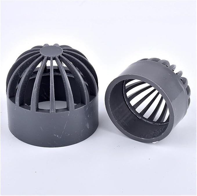 1~3Pcs Grey 20~110mmCompatible for PVC Breathable Cap Air Duct Vent Cover Cap Aquarium Fish Tank Permeable Screen Filter Screen Pipe Connector(1Pc)