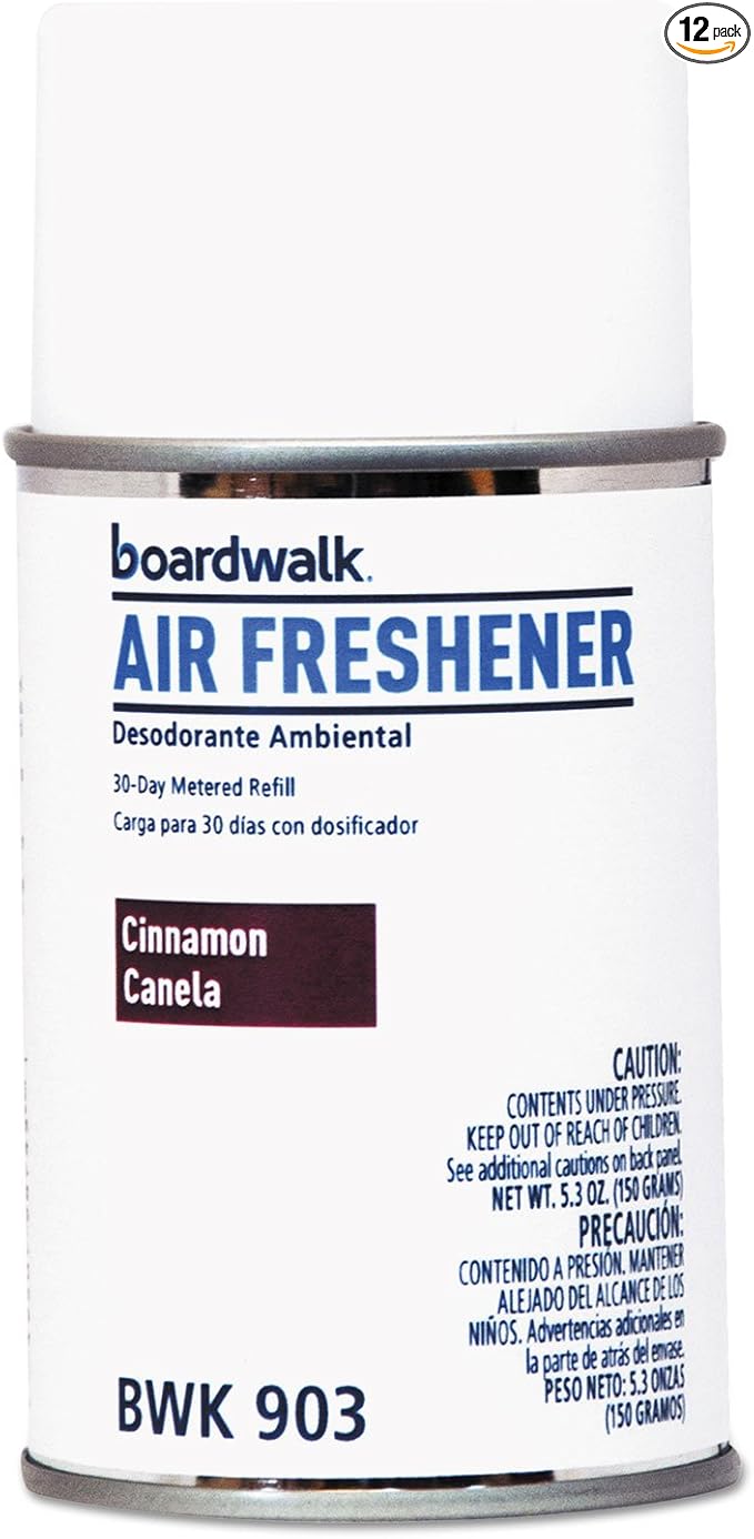 BOARDWALK 903 Metered Air Freshener Refill Cinnamon Sunset 5.3 oz Aerosol 12/Carton