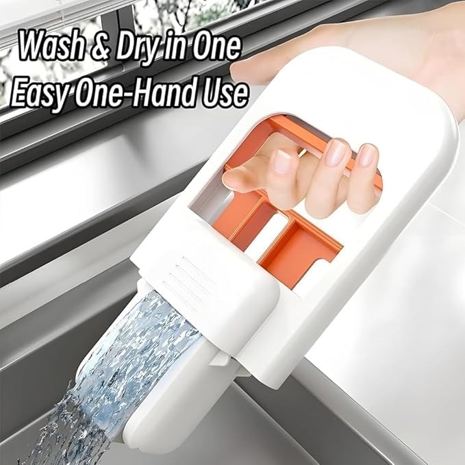 Mini Foldable Desktop Mop Portable Self-Squeeze Short Mop Mini Cleaning Sponge for Tabletop Cleaning Wet and Dry Use Hands-Free Lazy for Bathroom Kitchen (A+B)