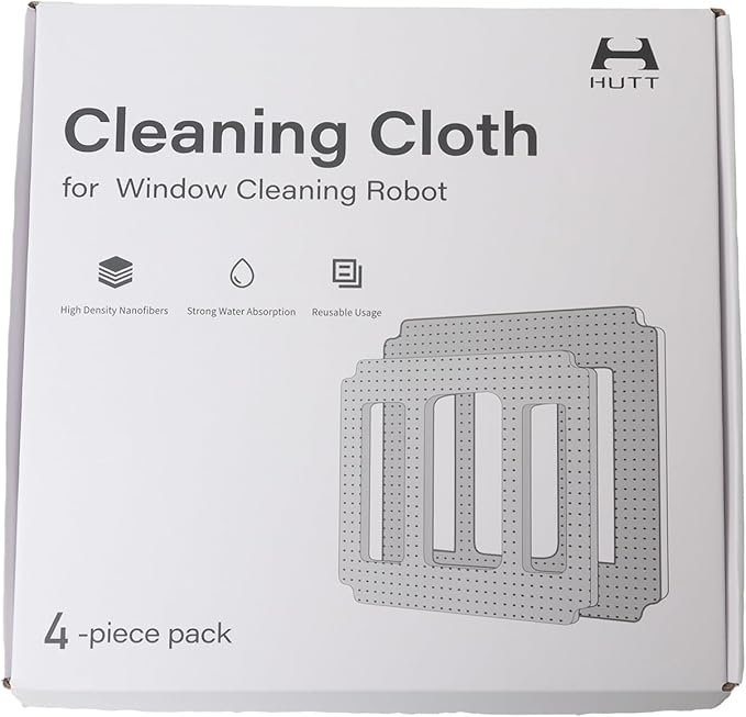 HUTT Original Cleaning Cloth Window Cleaning Rags W9 Window Cleaning Robot Include 4 Pieces in One Box