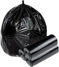 Restaurantware RW Clean 45 Gallon Trash Bags 100 Light-Duty Garbage Can Liners - Fits 40-45 Gallon Trash Cans Stretchable Black Plastic Bin Liners With Star Seal Bottom