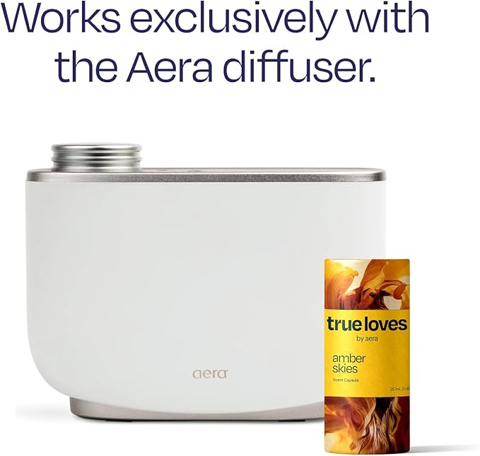 Aera True Loves Amber Skies - Deodorizing Home Fragrance Scent Refill for Pet Odor - Notes of Amber Iris &amp Red Honeysuckle - 25mL - For Use With Aera Diffuser (Sold Separately)
