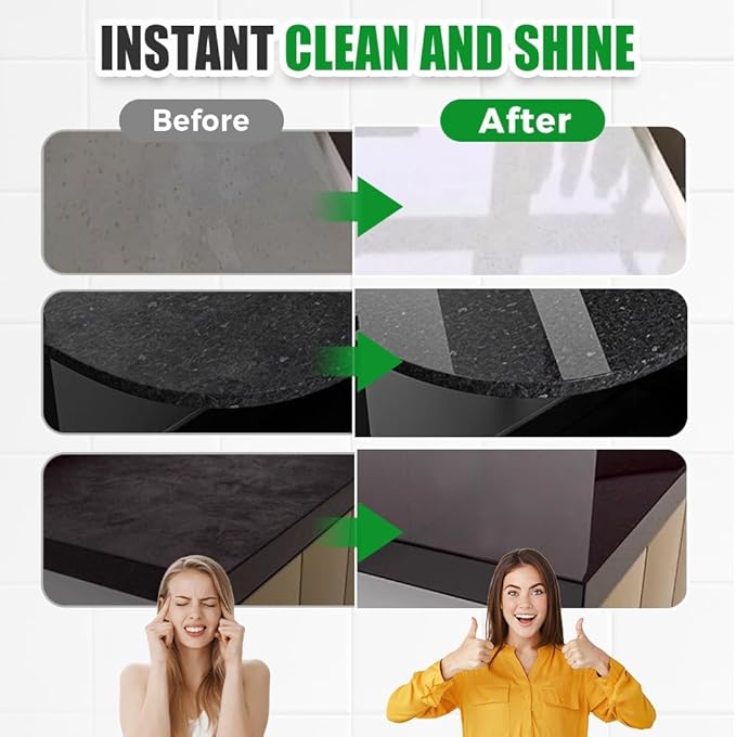 Nano Crystal Coating Agent For Tile &amp Furniture Nano Meter Crystal Plating Agent Quartz Marble Stone Polish Cleaner Long-Lasting Polishing Fast Drying (2Pcs)