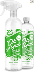 Oh Yuk Tub and Tile Cleaner – Combo Pack with Spray and Concentrate Refill | Cleans Tubs Tiles and Shower Walls | 4X Long-Lasting Value | Biodegradable Vegan Cruelty-Free | Made in USA