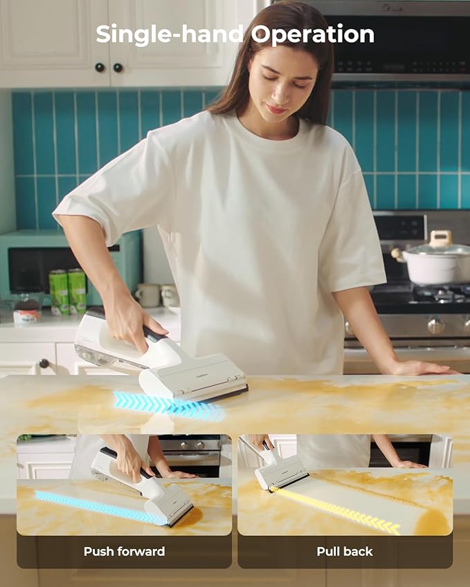Hizero Handheld Multi-Surface Cleaner for Tables Desks CountertopsGlass and Mirrors – Cordless Hard Surface Cleaning Tool That Leaves Surfaces Streak-Free and Dry No Rags Needed(H100)