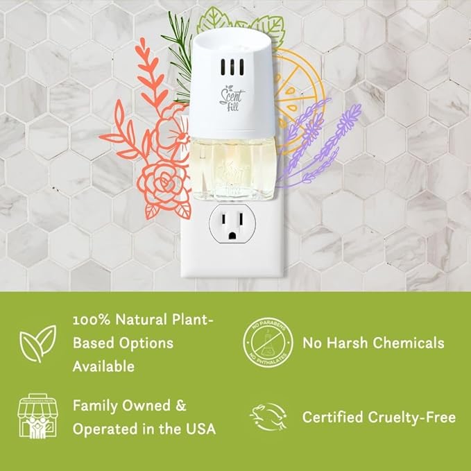 Scent Fill 100% Natural Palo Santo Plug in Air Freshener Scented Oil Refills 3 Refills