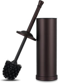Bronze Toilet Brush and Holder Set304 Stainless Steel Toilet Bowl Brush and Holder for BathroomHeavy Duty Toilet BrushDurable Scrubbing BristlesSplash ResistantLong Handle