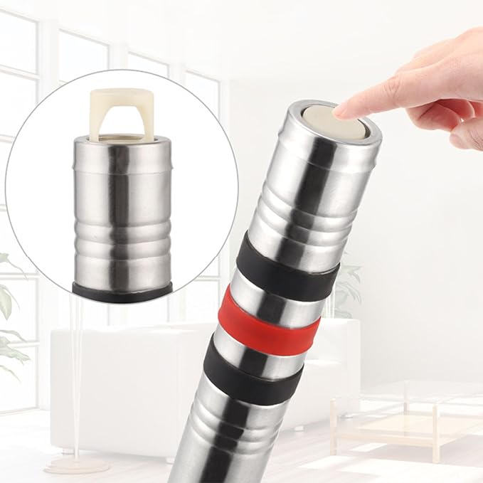 Efficient Rotating Floor Mop Quick Drying Mechanism Household Tool with Removable Head Stainless Steels Rod