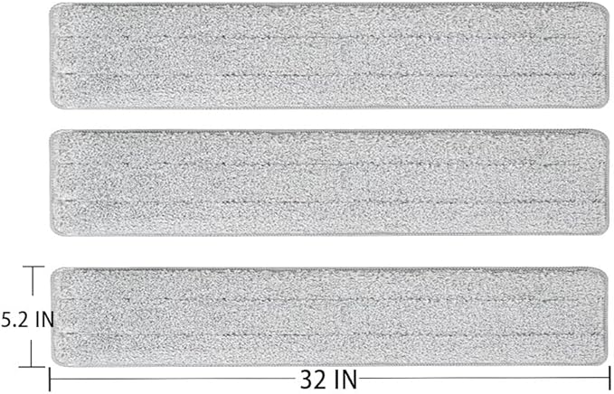 Microfiber Mop Pads 32-inch Replacement 6 Pack Reusable Wet &amp Dry Refill as Well as 36-inch Wet-use mops.