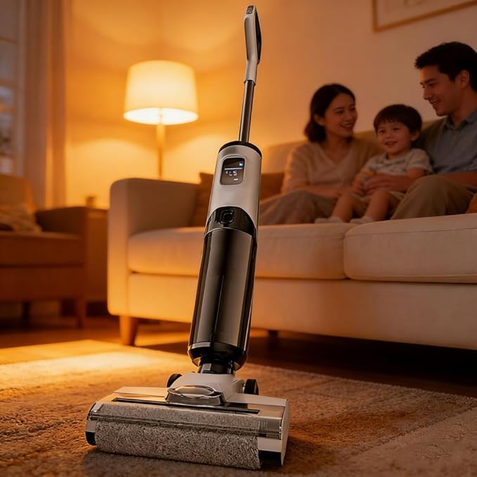 Vacuum Mop Wet/Dry Vacuum for Hard Floors 40-Minute Extended Run Time Simultaneous Vacuuming and Mopping for Dry/Wet Stains