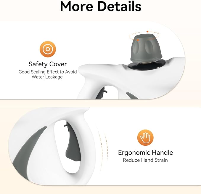 Steam Cleaner Handheld Pressurized Steam Cleaner Multi-Surface Natural Steam Cleaner for Home Use Portable Steamers for Cleaning Floors Tile Sinks Furniture Upholstery Fabrics