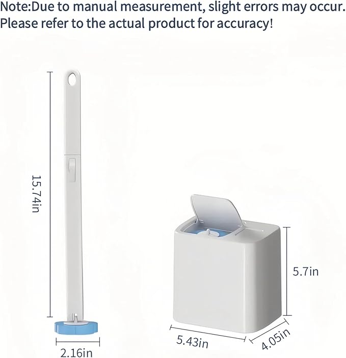 Disposable Toilet BrushToilet Bowl CleanerToilet Cleaning SuppliesToilet Bowl BrushAutomatic lid-Opening and Closing Toilet Brush with Holder 48 Refills for Cleaning and Bathroom Maintenance