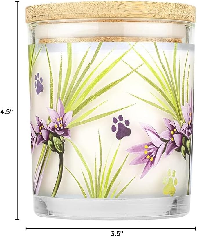 Pet House Candles Long Burning Scented Candles for Pet Odors Plant-Based 60 Hour Burn Time - Lemongrass 9 oz 2 Pack