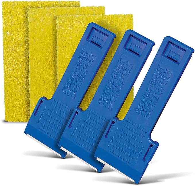 Cerama Bryte Cook Top Cleaner 18 oz 2-Pack &amp 3 Scraper Pad Pack