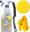 Bar Keepers Friend 1PACK BUNDLE MORE Spray Foam Cleaner (750ml) with Sponge Microfiber Cloth &amp Crevice Cleaning Brush