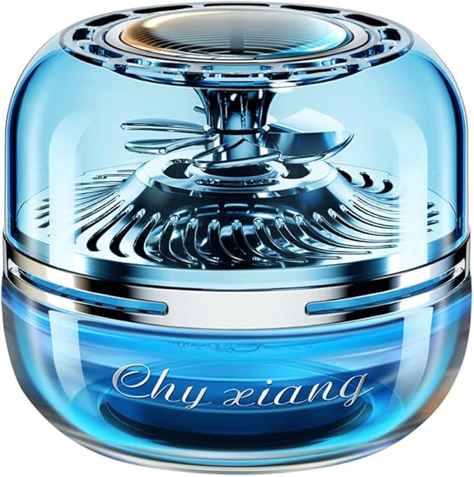 1 Air Freshener Solar Car Perfume Seat Light Energy Sensing Rotating Perfume Essential Oil Perfume Car accessories Bring You Comfortable Driving Usually Lasting About 3 months (Blue Hawaii)