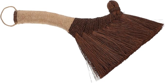 GLEAVI Desktop Cleaning Brush Soft Straw Broom for Dust Sweep Vietnamese Hand Broom Efficient for Home Office