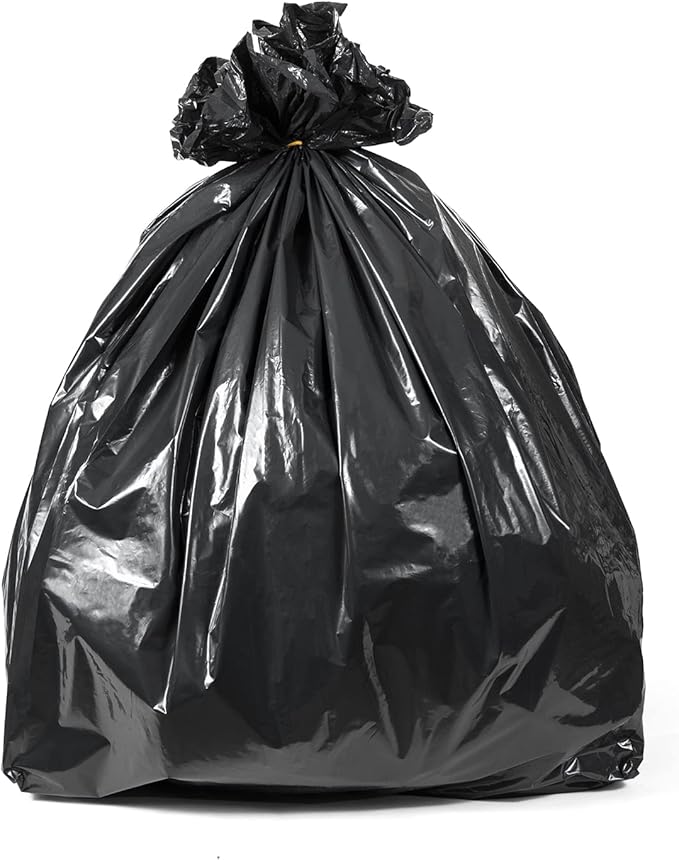 33 Gallon Extra Heavy Duty Trash Can Liners | BLACK 1.5 Mil (100 Count) Home and Commercial Use
