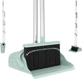 Broom and Dustpan Set – Heavy-Duty Broom and Dustpan for Home Cleaning Tool Dustpan and Broom with Handle Outdoor Broom and Dustpan Set • Your Home Essentials (Green)