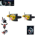 P-40 Warhawk Creative Propeller Car DecorP-40 Warhawk Car Air Freshener Vent ClipLong Lasting Odor Eliminator Shark Nose Style Air Freshener Clip for Most Air Vents Men's Car Accessory (tiger*2)