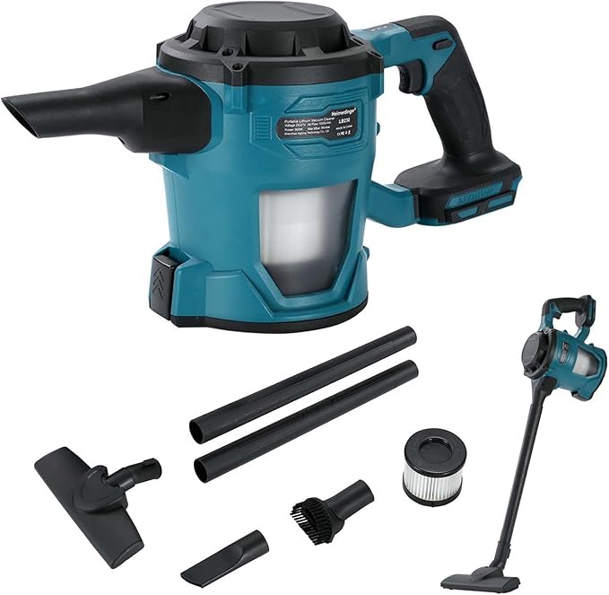 Heimerdinger 85kPa Cordless Vacuum Compatible with Makita 18V LXT Battery – 500W High-Suction Handheld Vac for Job Sites Workshops &amp Cars – 1.0L Dust Cup Washable HEPA Filter (Battery Not Includ
