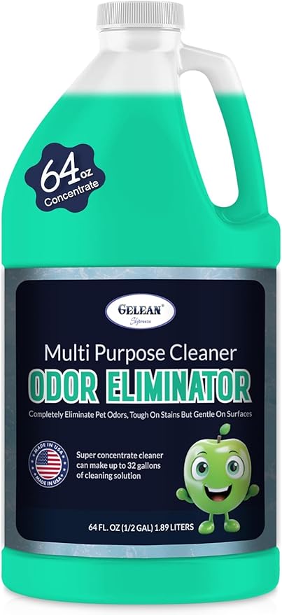 Multi Purpose Cleaner Pet Odor eliminator 64oz - Concentrate MAKES 32 GALLON - MADE IN USA- pH Neutral - Strong Floor Cleaner Odor eliminator - Stain Remover Cleaner &amp Deodorant (64 Fl Oz Sky Bre