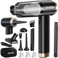 Mini Car Vacuum Cleaner 15000PA Powerful Suction Portable Cordless Vacuum for Car Handheld Small Vacuum Cleaner &amp Air Duster for Home DeskPC Keyboard (Mini Vacuum + 11 attachments)