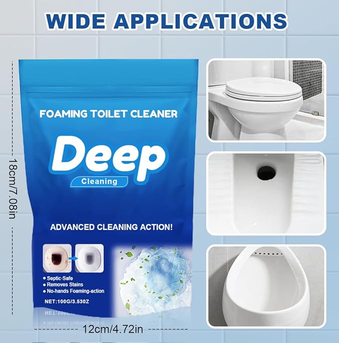 Deep Toilet Cleaner 2025 New Toilet Bowl Cleaner Foam Toilet Cleaner Upgrade Self Activating Powder for Toilet Bowl Cleaning Powerful Foaming Toilet Bowl Cleaner for Toilet Bowl Cleaning (3)