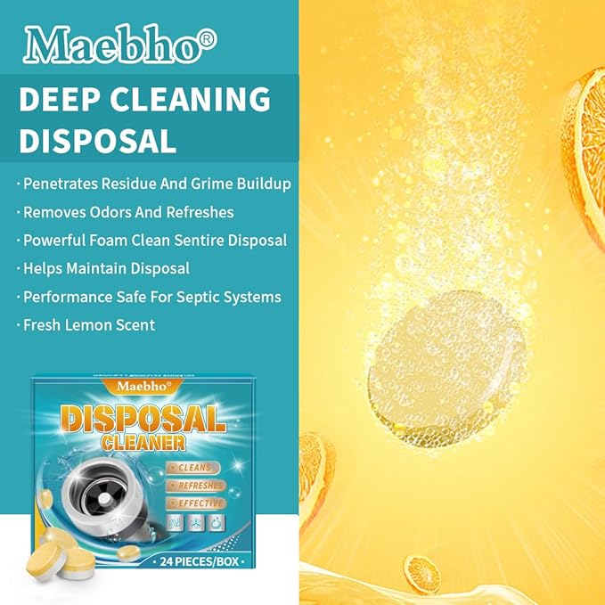 Automatic Toilet Bowl Cleaner Tablets 12-Pack and Garbage Disposal Cleaner Tablets 24-Pack