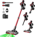 uwant Cordless Vacuum Cleaner 35Kpa Powerful Suction Wide Green Headlight Vacuum Cleaner for Home Pet Hair Anti-Tangle HEPA Lightweight Handheld Vacuum for Carpet Hard Floors
