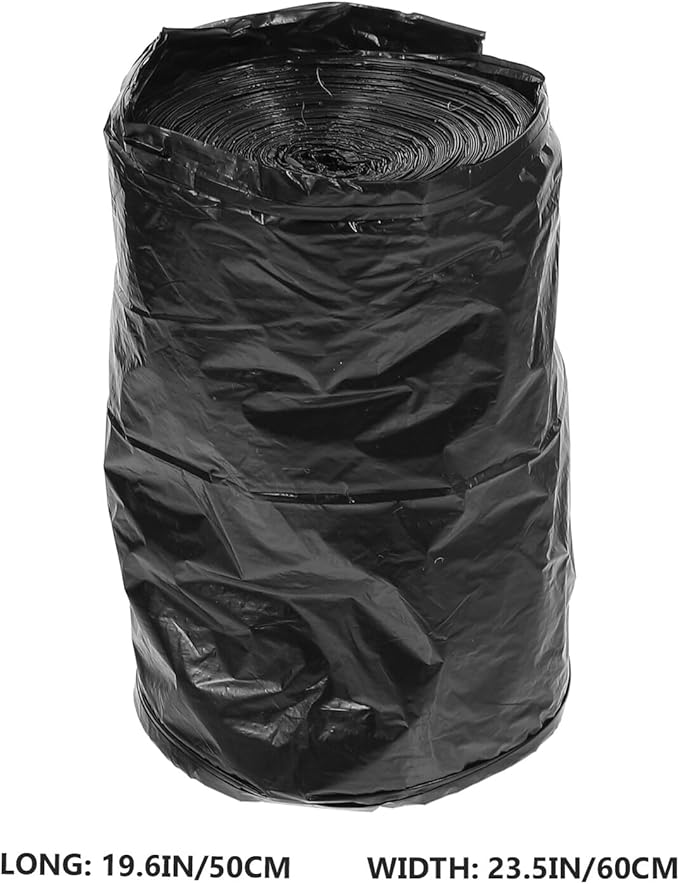 Thickened Disposable Toilet Trash Bags 200pcs Black Pe Strong Portable Garbage Liners for Bathroom Kitchen Sanitary Waste Disposal