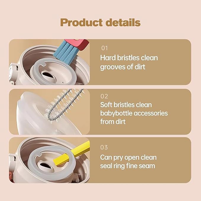 3-in-1 Silicone Lid Cleaning Brushes - Multifunctional Insulation Bottle &amp Tiny Cup Cleaner - Essential Kitchen Tool for Effective Home Cleaning