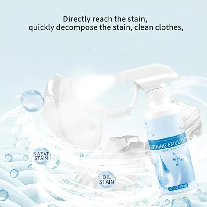 Fly Cloth Cleanse Clothing Emulsifier Non Ionic Emulsifiers Cloth Cleaner Spot Cleaner For Clothes Powerful Fabric Cleaner for Clothes Care Gentle on Most Fabrics (2pcs)