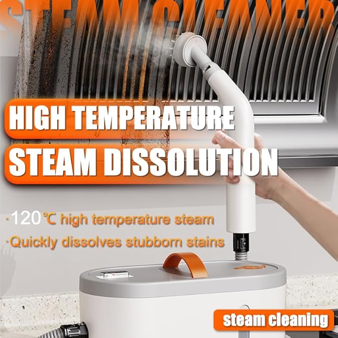 High Temperature Steam Cleaner 120°C Professional Deep Cleaning System with Pressure Technology Handheld Portable Device for Stain and Odor Removal