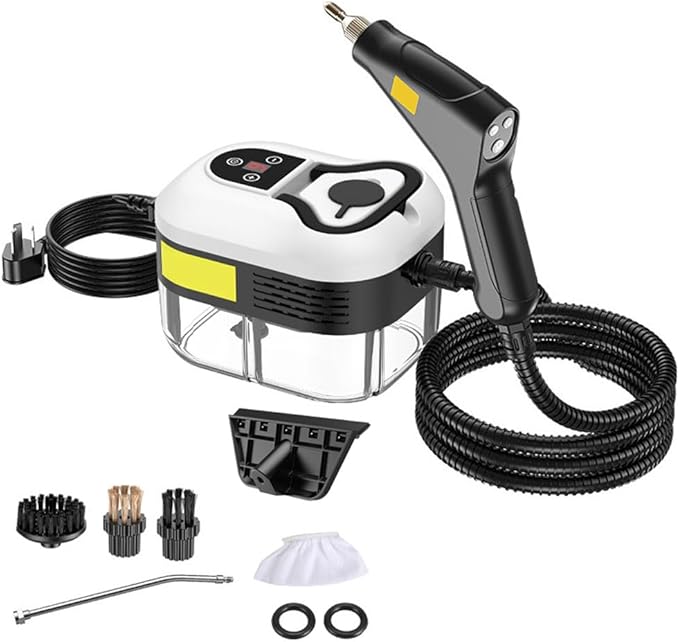 Handheld Steam Cleaner Portable Handheld Steamer for Cleaning with 1.2L Water Tank Touch Screen 6 Levels Adjustable 105℃/221℉ for Tile Window Kitchen Car