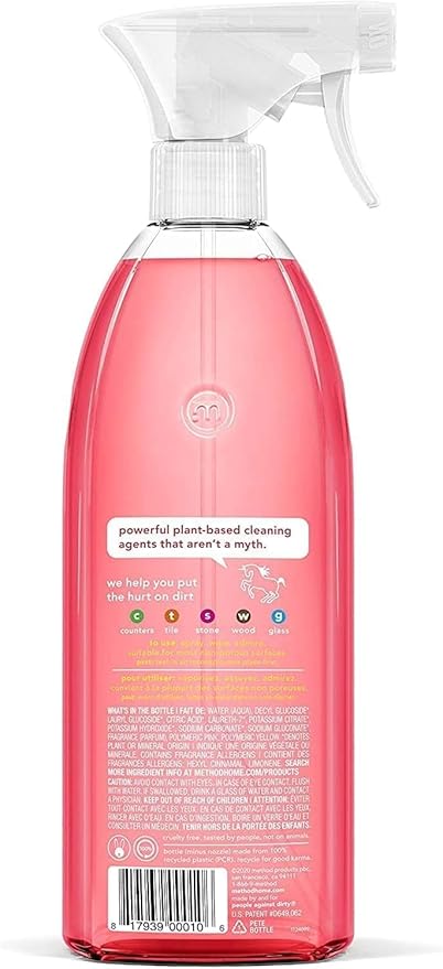 Method Cleaner Sprays - Multi-Surface Cleaners variety Pack - Stone Shower And multi Purpose Cleaners 28 Ounce (3 Pack)