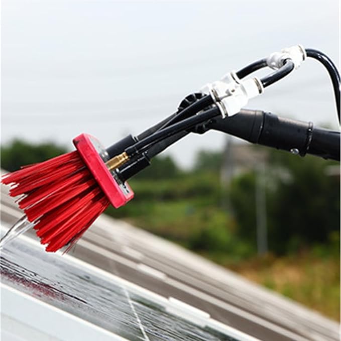 Solar Panel Cleaning Brush Solar Panel Brush Outdoor Telescopic High Reach Window Cleaning Pole Retractable Tool Suitable For RoofWater Fed Pole