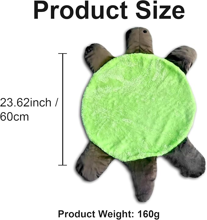 Floor Turtle Foot Mop 4 Sizes Cute Double-Sided Turtle-Shaped Floor Cleaning Pad with A rag for Dust and Hair Washable Reusable Foot Cleaner for Home and Office Floors (23.62 in)