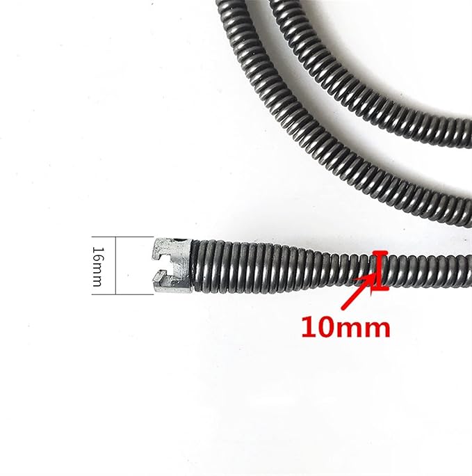 Mdingbao-Compression Spring Kitchen Toilet Sewer Blockage Tool Pipe Dredge 1.5m Length Dredge Pipes Sewer Sink Cleaning Clogs Drain Spring with Connector Good Corrosion Resistance