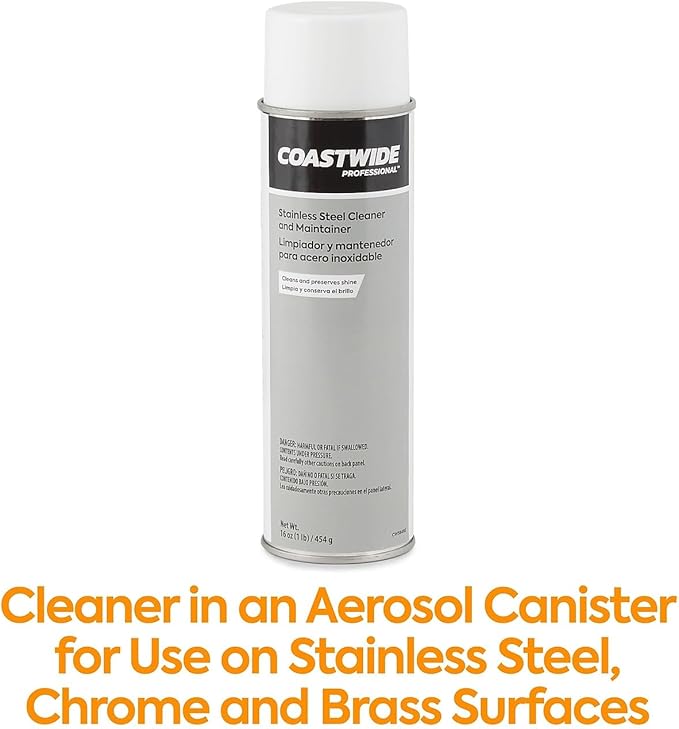 Professional Stainless Steel Cleaner and Maintainer Fresh &amp Clean Scent 16 oz. 6/Carton
