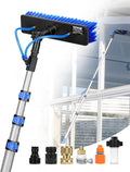 VEVOR Water Fed Pole Kit 20FT Solar Panel Cleaning Pole with Extendable Handle 180° Rotatable Brush Head &amp 65.6FT Hose Household &amp Outdoor Window Cleaner Tool for Caravan Solar Panel Deck